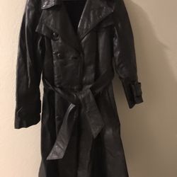 Vintage Genuine Leather Women Coat