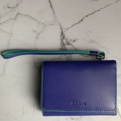 LODIS leather trifold wristlet purse wallet