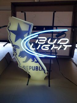 Bud Light California Republic Neon Sign