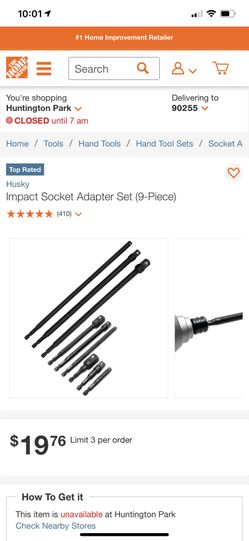 Néw Husky 9-piece Set Impact Socket Adapter Set