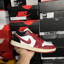 Jordan 1 Low Reverse Black Toe size 12W 10.5M USED But Clean