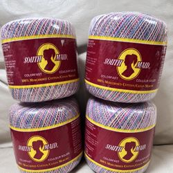 South Maid 100% Mercerised Cotton Crochet Thread - Pastel Color (4 Qty)