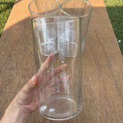 8” Cylinder Glass vases 