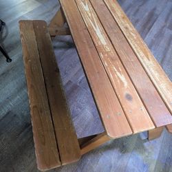 Kids Wooden Picnic Bench Outdoor Dining Table