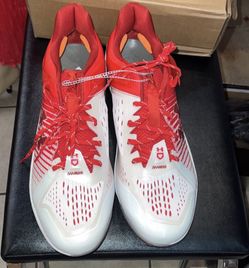 Under Armour Red and White Athletic Shoes