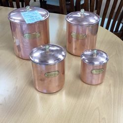 Copper Canister Set 4 PCs