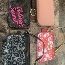 2 Coach Small Bags, Victoria Secret And Leather Wallet