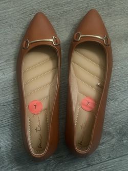 Women flats chestnut
