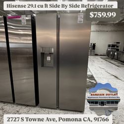 Hisense 29.1 Cu Ft Side By Side Refrigerator