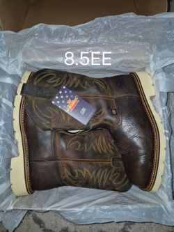 THOROGOOD 💯 LEATHER SQUARE STEEL TOE PULL-UP BOOTS