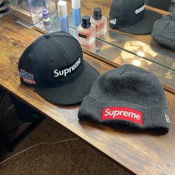 Lot Of Supreme Hats 1 Beanie, 7 1/4