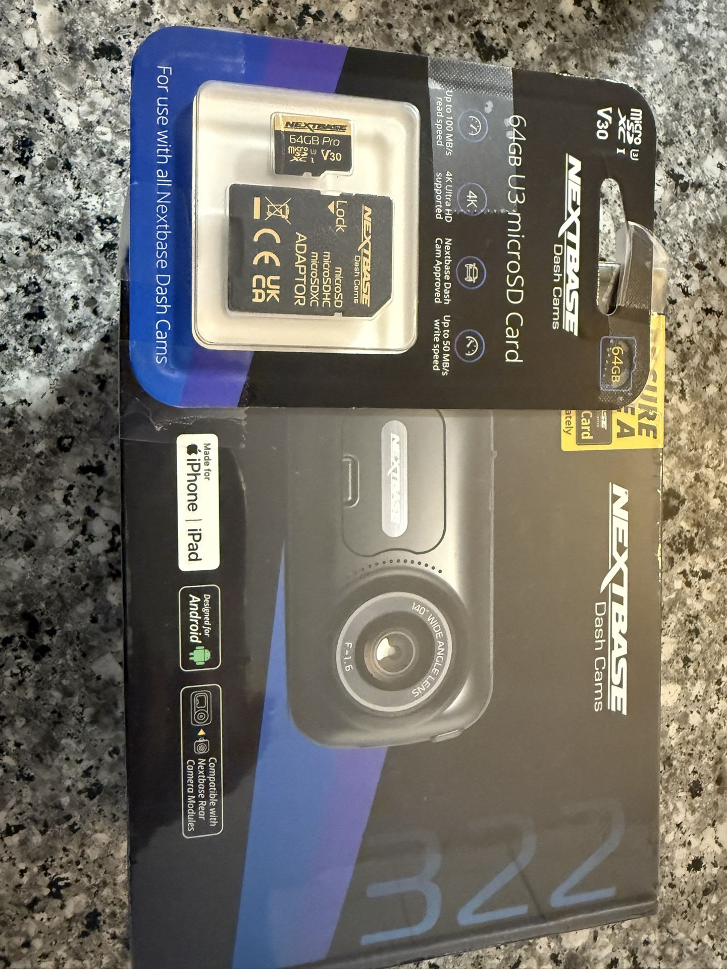 Nextbase Dash Camwith 64 U3 Micro Sd Card