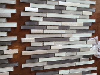 New Mosaic Tiles Glass Stone Metallic Grey Beige Backsplash