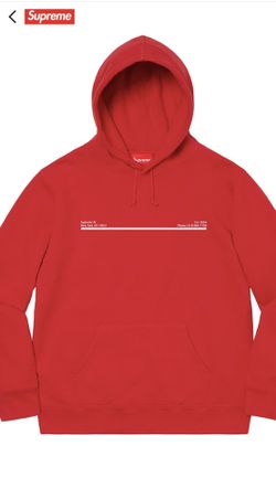 Supreme Hooded Sweatshirt Red New York FW20 Large “In hands”