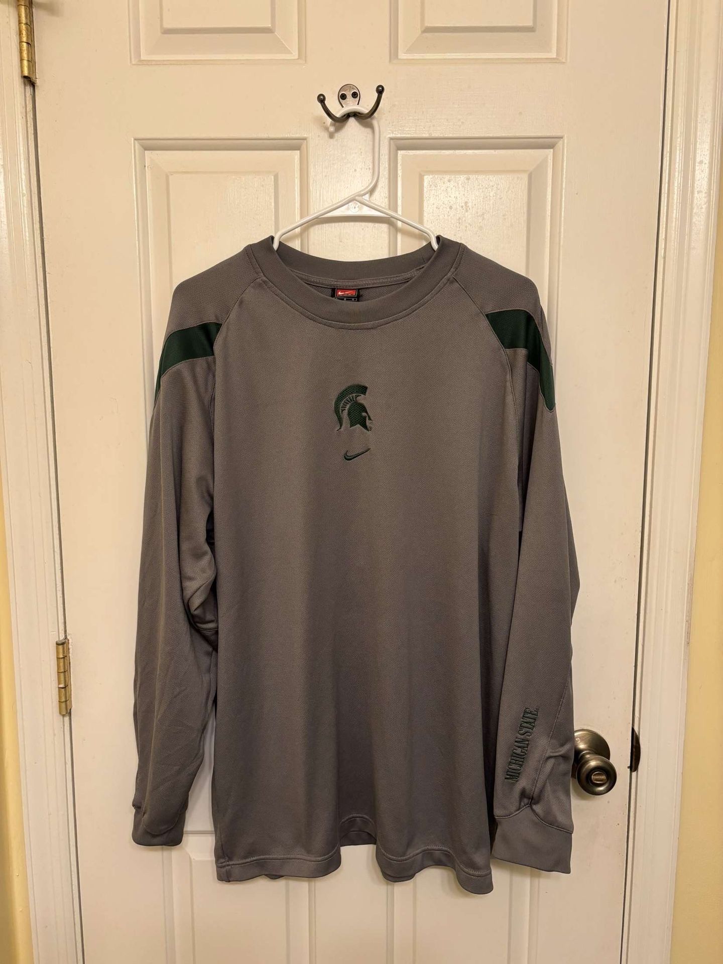 Michigan State Spartans Gray Nike Athletic Training Pullover Sweatshirt