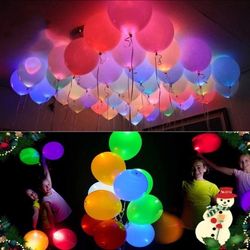 50pcs 12 inch LARGE LED Balloons Light Up PARTY Decoration