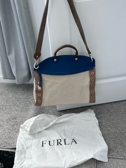 Rare Furla Shoulder Cloth/leather bag (New without Tags)