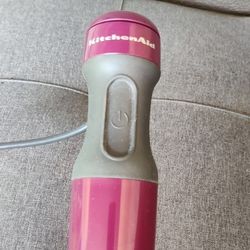 KitchenAid Immersion Hand Blender KHB1231CBY Maroon Blend Mixer Preowned