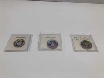 Elvis Presley Collector colorized quarters Set Of 3