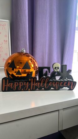 Happy Halloween Tabletop Sign Decor Set