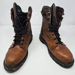 Herman Survivors brown leather work boots.