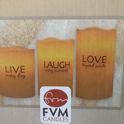 Flameless Candle Set NEW IN BOX