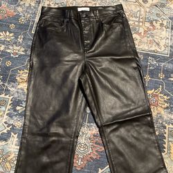 Black Leather Pants Size 28/6