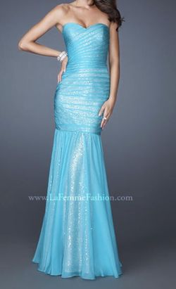 La Femme Teal Formal Dress
