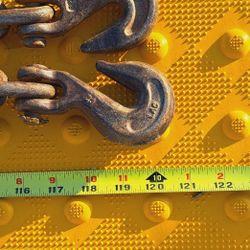 20 Ft 3/8 Chain Ford American Steel Grade 70 With Clevis Hooks Transport Chain