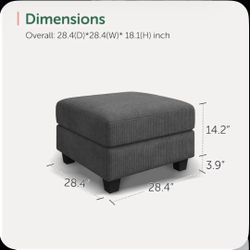 Square ottoman bench