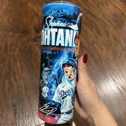 Custom 20oz LA Dodgers Shohei Ohtani Blue Stainless Steel Tumbler