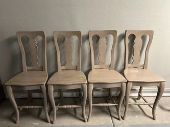 4 wood counter height barstools from Potato Barn