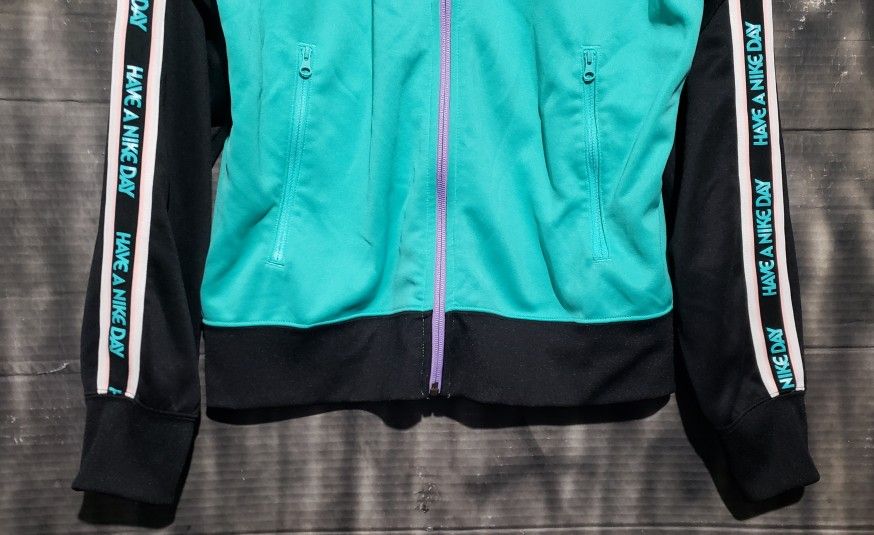 Nike Mens HAVE A NIKE DAY Track Jacket Emerald Hyper Jade Full Zip