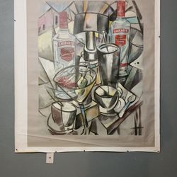 Large cubist vinyl graphic