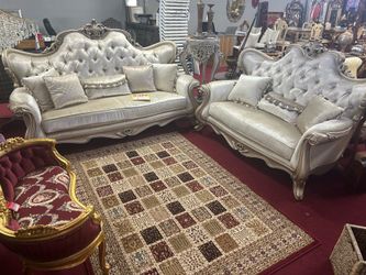 Victorian Classic Style Loveseat and Sofa set