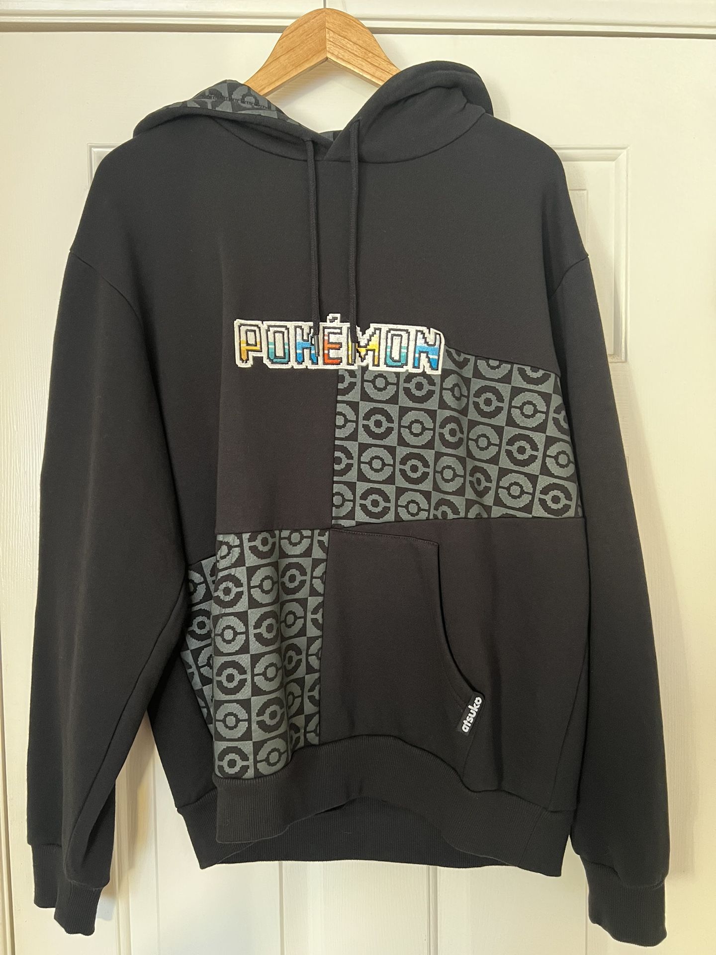 Starter Pokémon Black & Grey Panel Hoodie