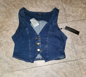 Woman's new denim vest