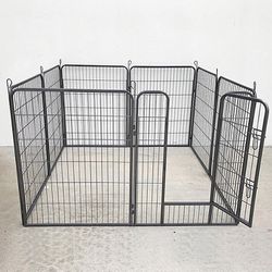 (NEW) $95 Heavy Duty 40” Tall x 32” Wide x 8-Panel Pet Playpen Dog Crate Kennel Exercise Cage Fence Play Pen 