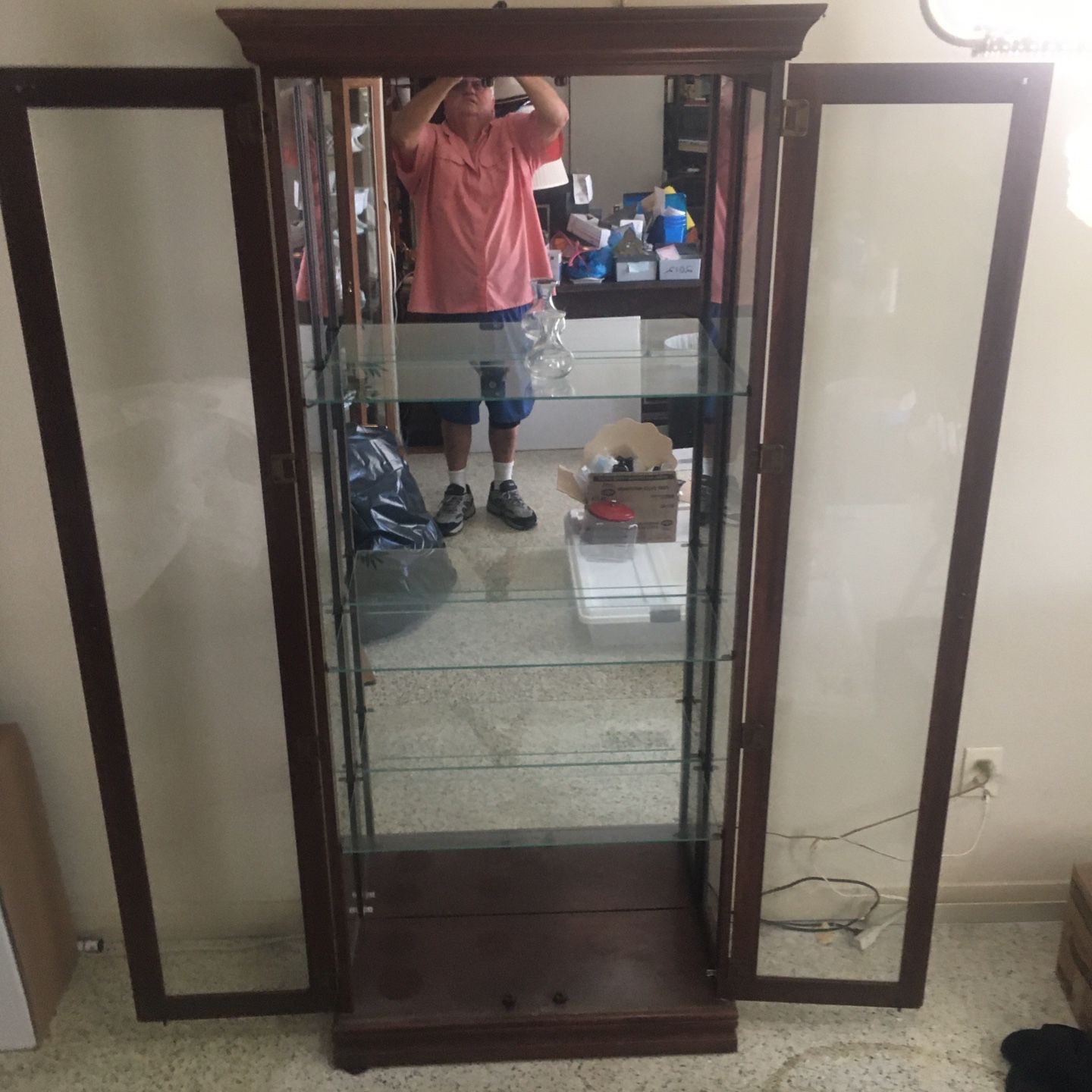 2  Glass Cabnets Must Sell 24” Wide 6’6” Tall