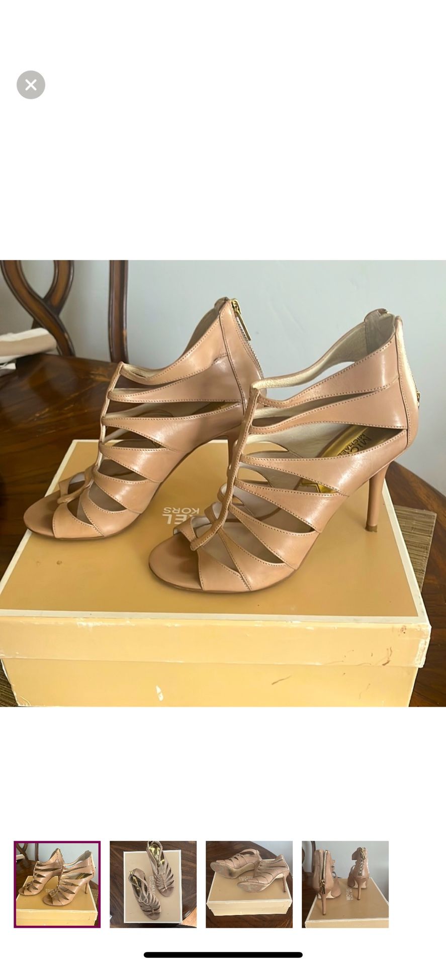 Michael Kors Mavis Open Toe 3.5” Heels in DK Khaki Size 6M Price Drop!!