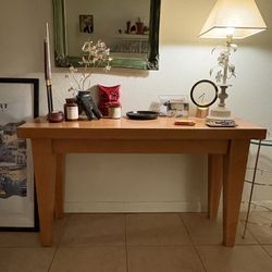 Solid Wood Modern Entry Table 