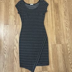 Blue Sky Casual Dress - Grey and Black (S)