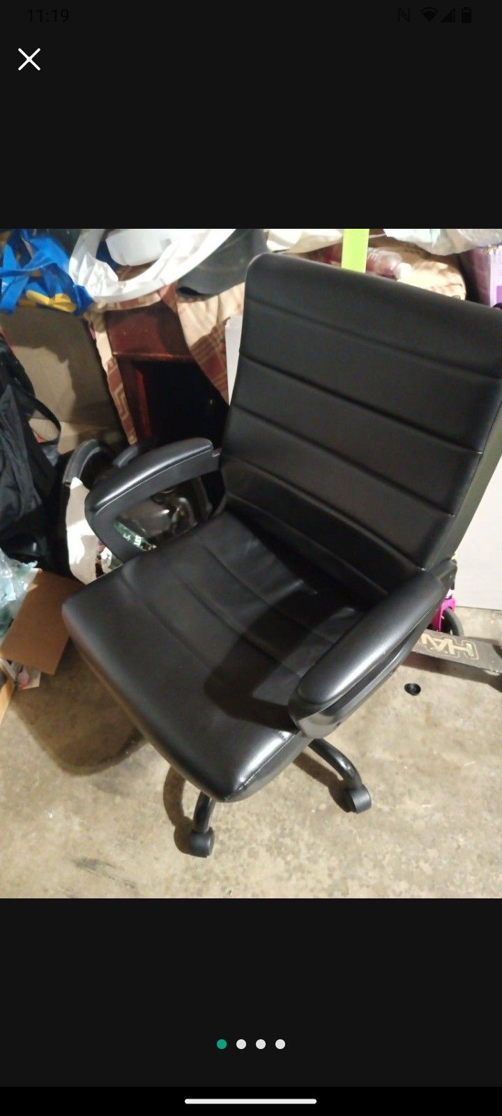 Black Leather Office Chair 