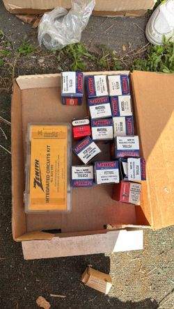 Mallory focus control, Zenith circuit kit, RCA semiconductor device