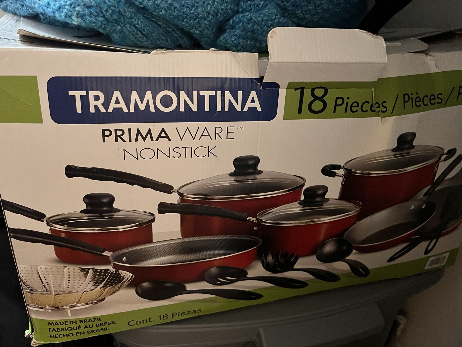 Red Pots And Pan Set