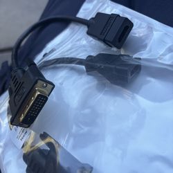  2-Pack Bi-Directional HDMI to DVI Male to Female, DVI to HDMI Female to Male Cable Adapter - 5 Inches