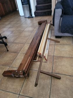 Disassembled Wooden Bed Frame