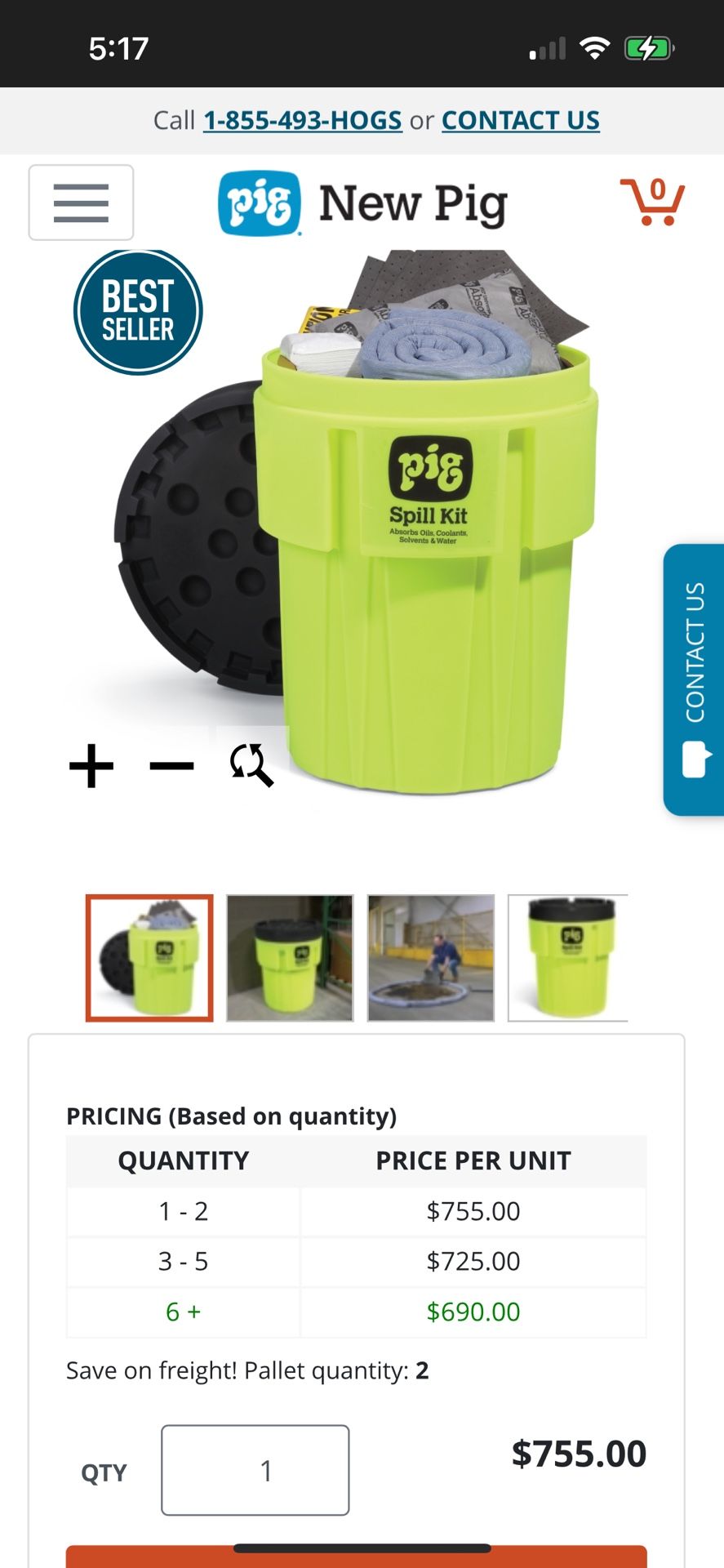 Pig 95 Gallon Spill Kit