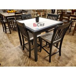5 pc counter height dining table set