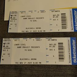 TV GIRL TICKETS (2) 11/21